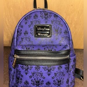 Loungefly Disney Parks Purple haunted mansion backpack